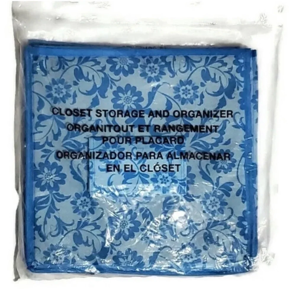 Avon Hanging Closet Storage and Organizer Floral Blue with 6 Compartments
